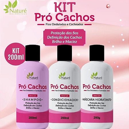 Kit Nature 200ml Pro Cachos 3 Itens