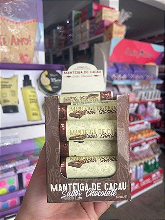 MANTEIGA DE CACAU EM BASTÃO SABOR CHOCOLATE SAFIRA
