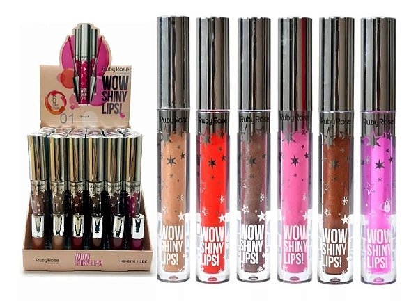 Gloss Wow Shine Libs Ruby Rose - 24 Cores Diferentes - Preço Unitario