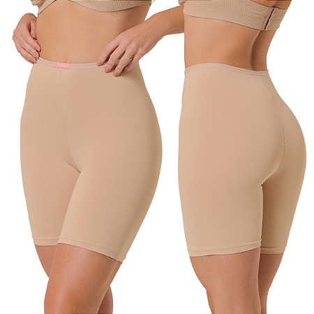 Short bermuda feminino anágua cintura alta bermuda segunda pele
