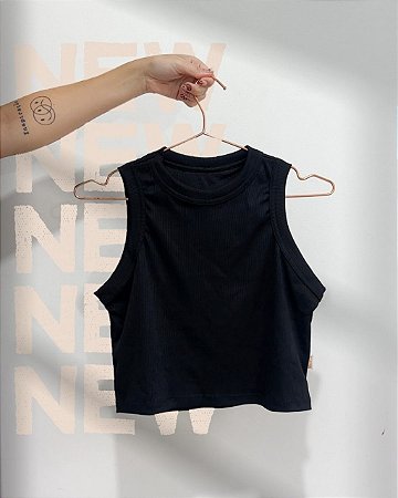 Cropped Canelado Regata Urban Slim