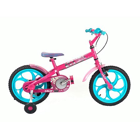Bicicleta Infantil Aro 16 Caloi Barbie - Rosa+Azul