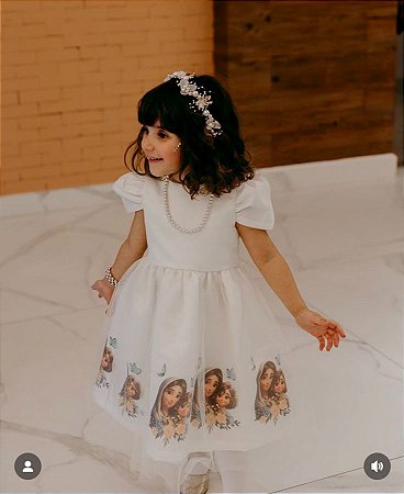 Vestido Festa com Tule