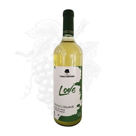 Vinho Branco Suave LOVE - garrafa 750 ml