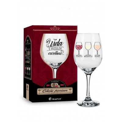 Taça de Vinho - A Vida é Feita de Escolhas