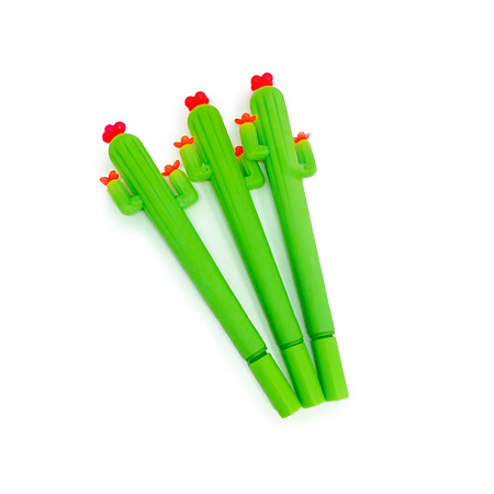 Caneta Divertida - Cactus verde/vermelho