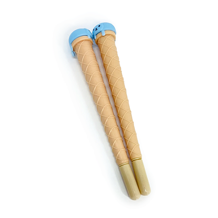 Caneta Divertida - Casquinha de Sorvete azul