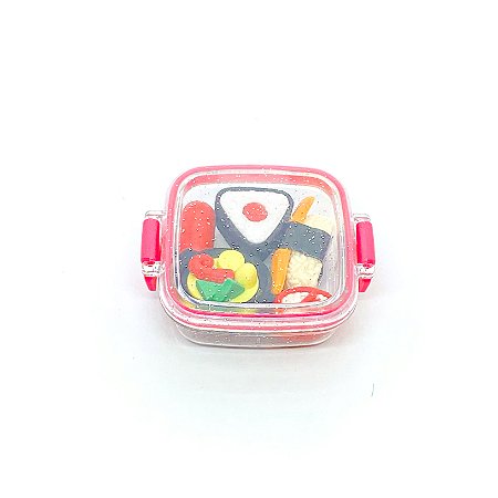Mini Borracha Marmitinha - Comida Japonesa Rosa