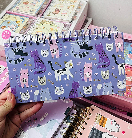 Bloco Planner Semanal Gatinho Lilás