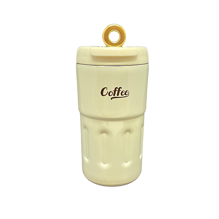 Copo Térmico luxo Visor - coffe