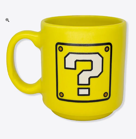 Caneca Mini Tina - Super Mário - Interrogação