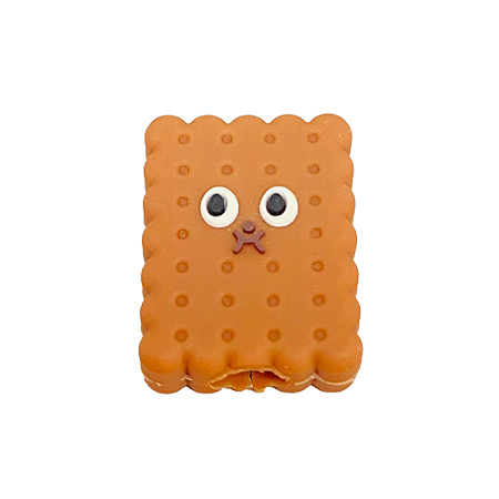 Protetor de Cabo Usb e Carregador - Biscoito Marron