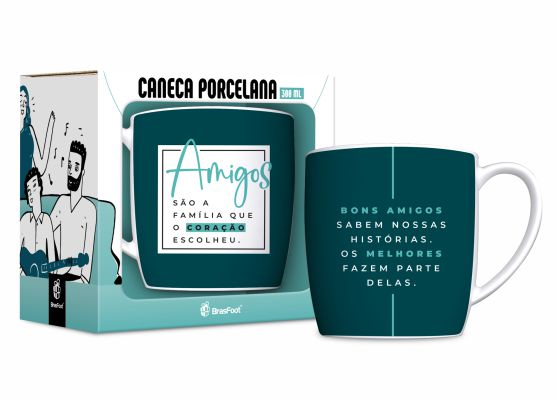 Caneca de Porcelana - Amigos São Família