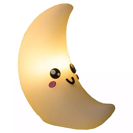 Luminária lua Kawaii Branca