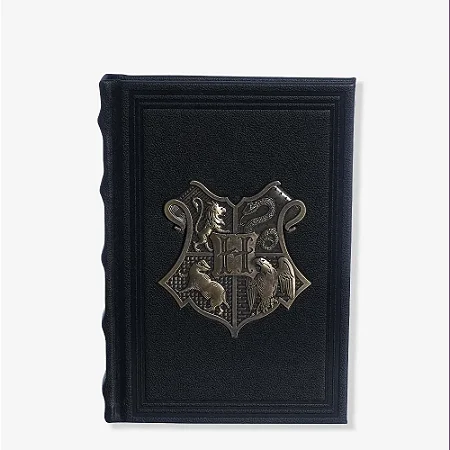 Caderno Brasão de Metal Hogwarts