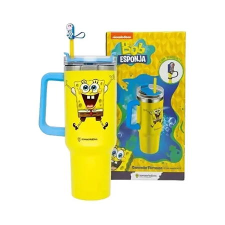 Canecão Tumbler C/ Pingente 1,15 Lt Bob Esponja