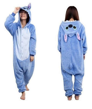 Pijama Macacão Kigurumi Stitch -  ADULTO M