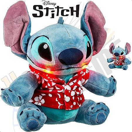 Pelúcia Stitch Hawaii Com Luz e Som