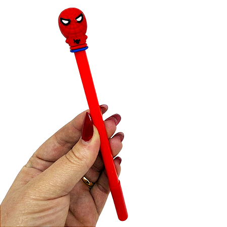 Caneta Divertida - Homem Aranha Vermelho