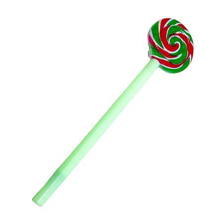 Caneta divertida - Pirulito verde