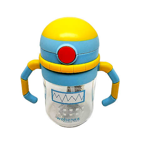 Garrafinha baby com alças 380 ml - Azul