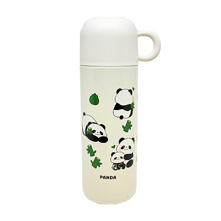 Garrafa Inox 500 Ml - Panda - Branca