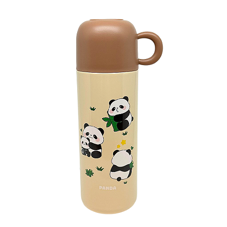 Garrafa Inox 500 Ml - Panda - Marrom