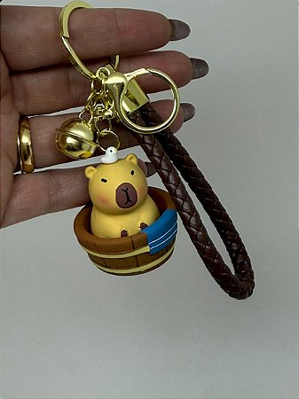 Chaveiro Capivara - Banho na banheira