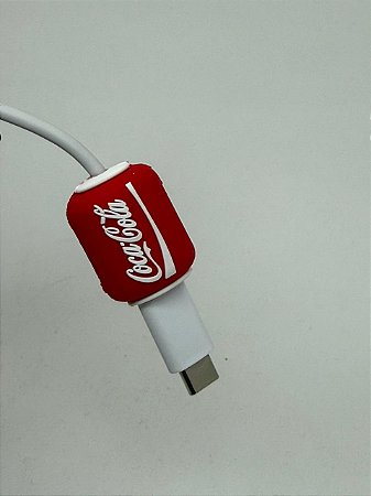 Protetor de Cabo Usb e Carregador - Coca Cola