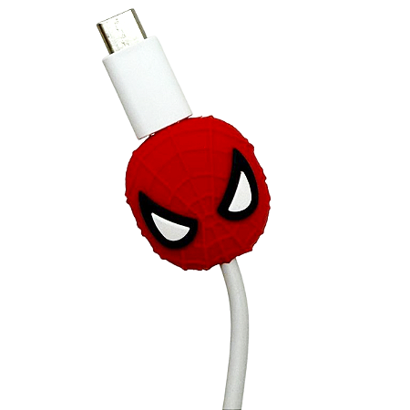 Protetor de Cabo Usb e Carregador - Homem aranha