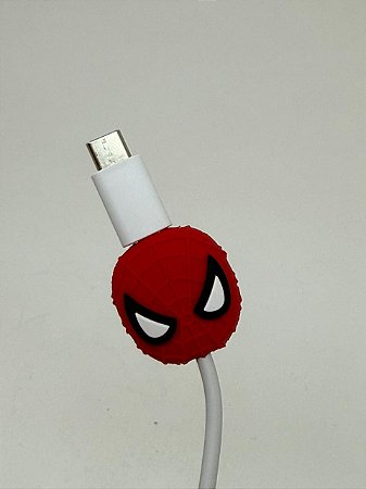 Protetor de Cabo Usb e Carregador - Homem aranha