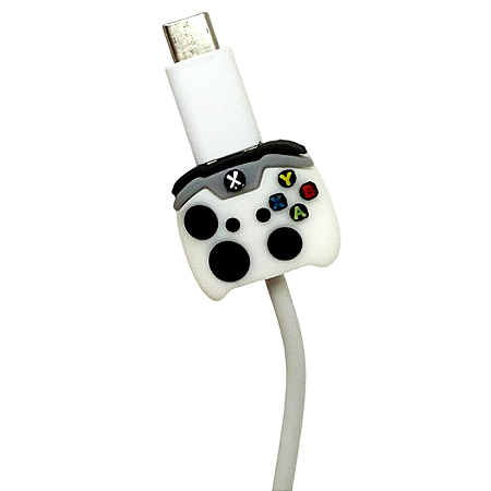 Protetor de Cabo Usb e Carregador - Controle Playstation Branco
