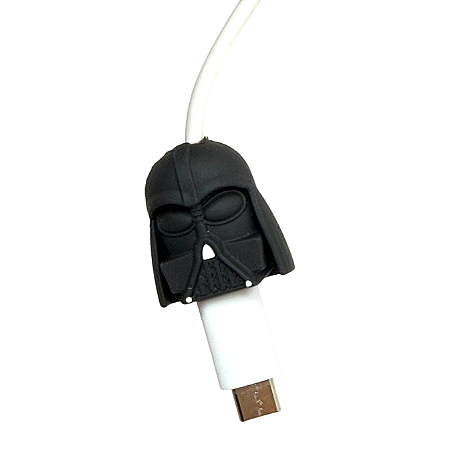 Protetor de Cabo Usb e Carregador - Darth Vader