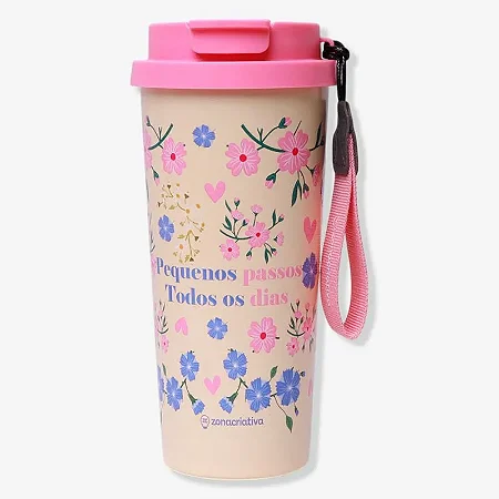 Copo Baker 500 ml - Motivacional Floral