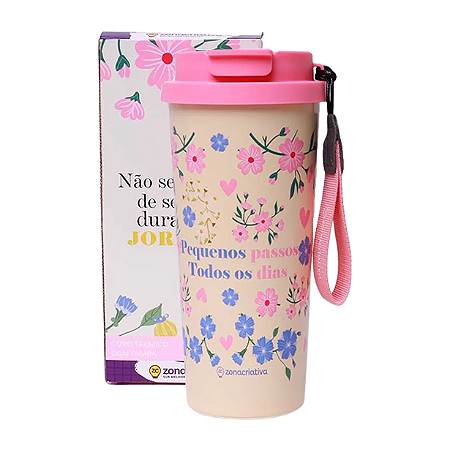 Copo Baker 500 ml - Motivacional Floral