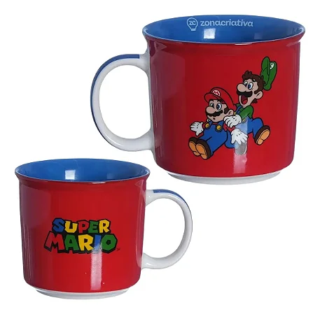 Caneca Tom - Super Mario e Luigi