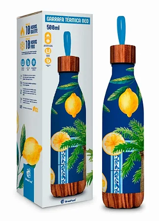 Garrafa Térmica Metal Neo 500ml Fly - Limão