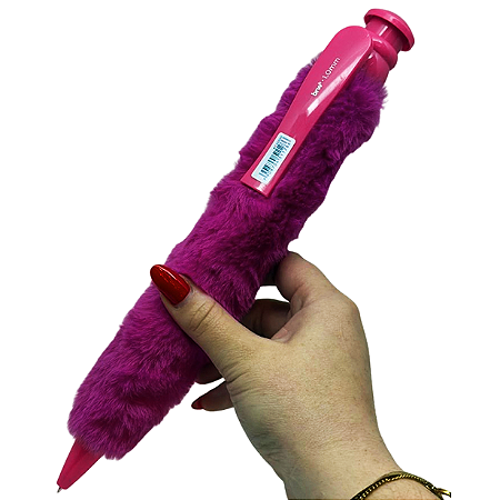 Caneta Gigante Pelúcia - Rosa pink