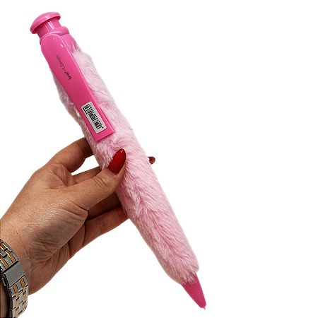 Caneta Gigante Pelúcia - Rosa claro
