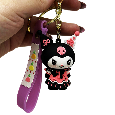 Chaveiro - Kuromi - Black and Pink