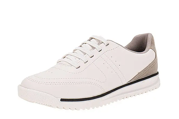 Tenis Infantil Masculino Corino Branco Com Elástico - Calce Fácil - Molekinho - Ref 2868.200
