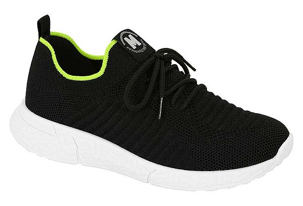 Tenis Masculino Infantil Tecido Calce Fácil Preto com Neom Molekinho - Ref 2831.231