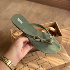 Melissa Chinelo Feminino Rasteira Charmosa Harmonic M Lover Verde - Ref 35797