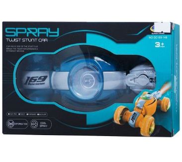 Carrinho de acrobacias Spray Twist - Carro com sensor de rotação automática de 360° - luzes LED multicoloridas e música - Funciona a bateria