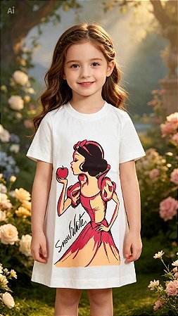 Vestido Feminino Infantil Básico Off - Branca de neve - Zara