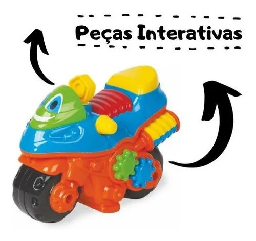 Brinquedo Didático Infantil Motinho com Peças Interativas -DivPlast