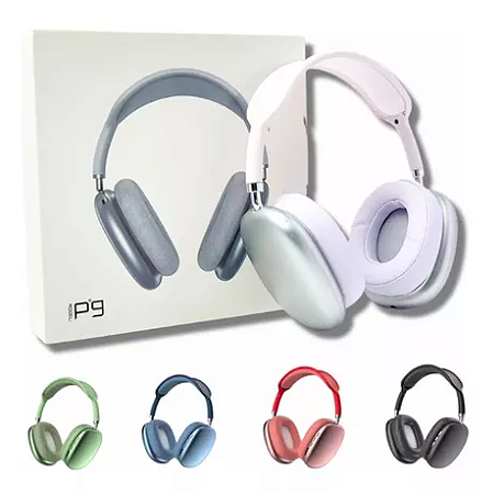 Fone De Ouvido - P9 Air Bluetooth Sem Fio - Entrada Para Cartão - Fone De Ouvido Bluetooth Sem Fio P9 Ergonômico