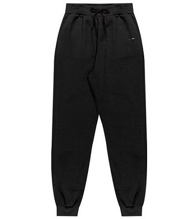 Calça Moleton Juvenil Menino - Jogger Com Bolsos - Elian Beats - Preto - Ref 261108