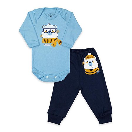 Conjunto Masculino Baby - Body Manga Longa BabyDuck -Estampas REFB54