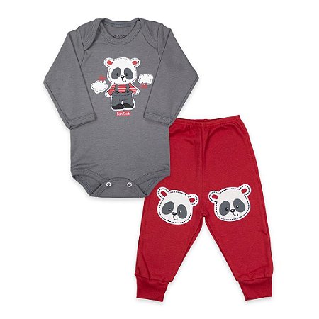 Conjunto Masculino Baby - Body Manga Longa BabyDuck -Estampas REFB54